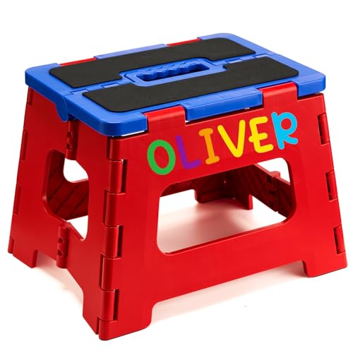 9-Inch Folding Step Stool for Kids - Heavy Duty 400lb Capacity Collapsible
