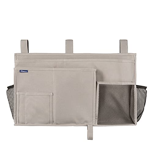 Hanging Bedside Caddy Organizer - 8-Pocket Oxford Bed Storage Bag