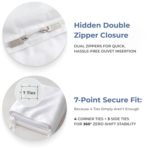 100% Egyptian Cotton Twin/Twin XL Duvet Cover - 600 Thread Count White