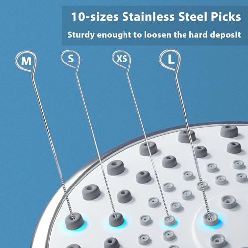 Shower Head Cleaner Brush & Pick Tool Set for Small Hole Unclogging