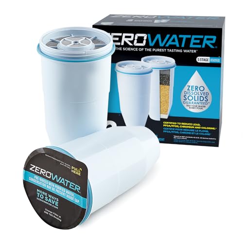 ZeroWater 5-Stage Replacement Water Filter 2-Pack - IAPMO Certified