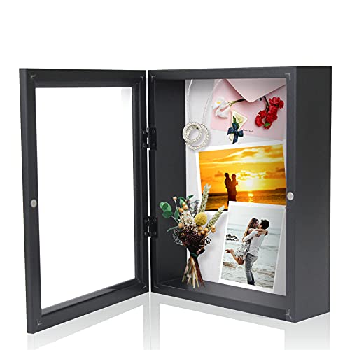 11x14 Shadow Box Picture Frame with Magnetic Door and Linen Interior