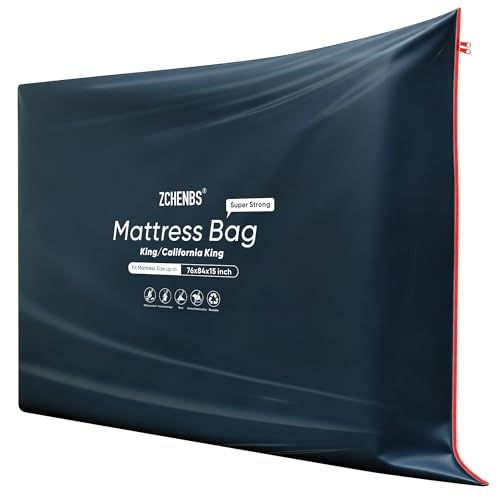 Heavy-Duty King Mattress Bag for Moving - Waterproof Zipper Storage