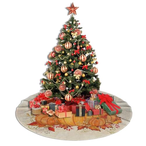 Fall Blessings 30" Christmas Tree Skirt Rustic Farmhouse Decor