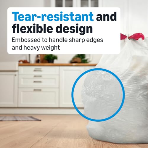 Amazon Basics 13 Gallon Tall Kitchen Trash Bags, Scented, 80 Count