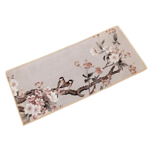 Chinese Style Tea Towel - Absorbent Deerskin Velvet Table Mat 15x7 Inch