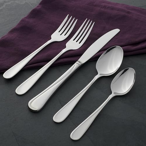 Flight 18/0 Stainless Steel Teaspoons - Set of 6, Dishwasher Safe