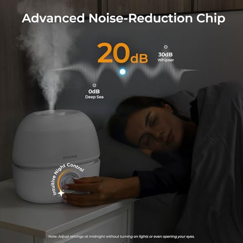 3L Top Fill Cool Mist Humidifier for Bedroom with Essential Oil Tray