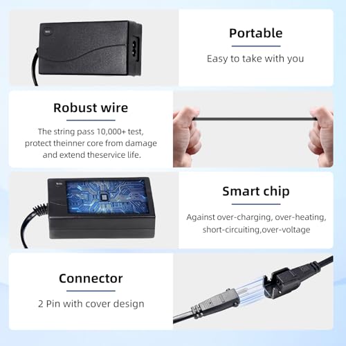 Universal Power Adapter for Recliner Chair - 29V 2A 2-Pin Supply Kit