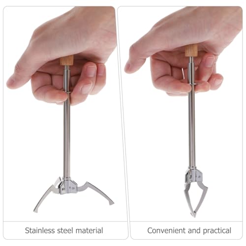 Stainless Steel Mini Food & Ice Tongs - Triangle Grip, Non-Slip, 6.69 Inch