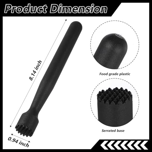 Nodaaiie 8 Pcs Plastic Cocktail Muddler Set - Durable Bar Tools for Mojitos & More