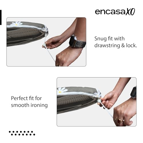 Encasa XO Ironing Board Cover and Pad 54x15 Daisy Blue Thick Felt
