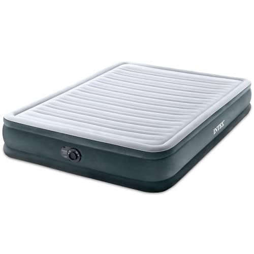 Intex Dura-Beam Deluxe Queen Air Mattress 18-Inch with Built-In Pump