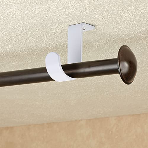 3-Pack Metal Ceiling Mount Curtain Rod Brackets for 5/8 to 1 Inch Rods