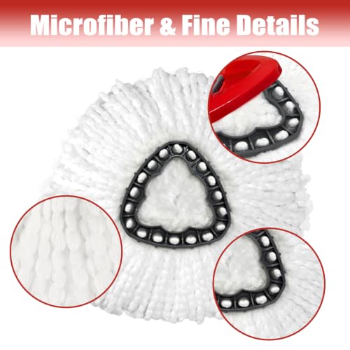 Microfiber Spin Mop Replacement Heads - 3 Pack Washable Mop Refills