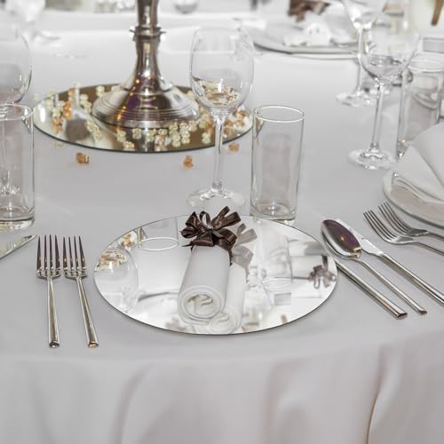 16-Pack 8-Inch Round Acrylic Mirror Sheets for Centerpiece Table Decor