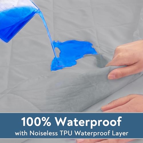 Waterproof Quilted Cot Mattress Pad, Grey, 30" x 75"