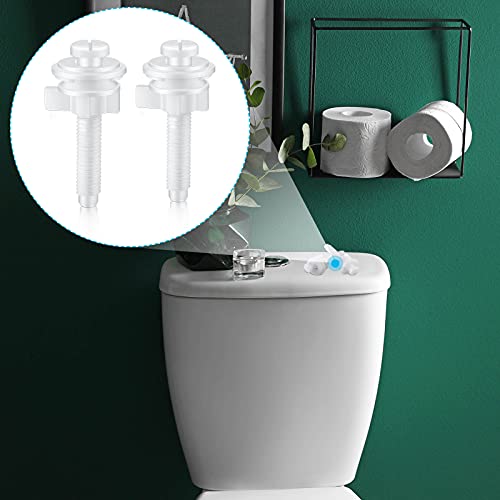 Toilet Seat Replacement Bolt and Nut Kit - 2 Pack Durable Plastic Hardware