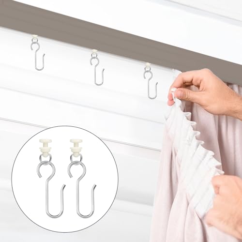 100-Piece Curtain Track Hook and Glider Set for Standard Rail Systems