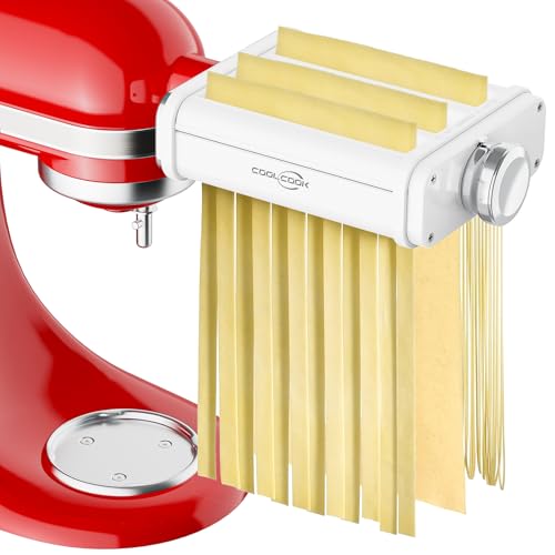 3-in-1 Pasta Maker Attachment for Stand Mixers - Roller and Cutter Set