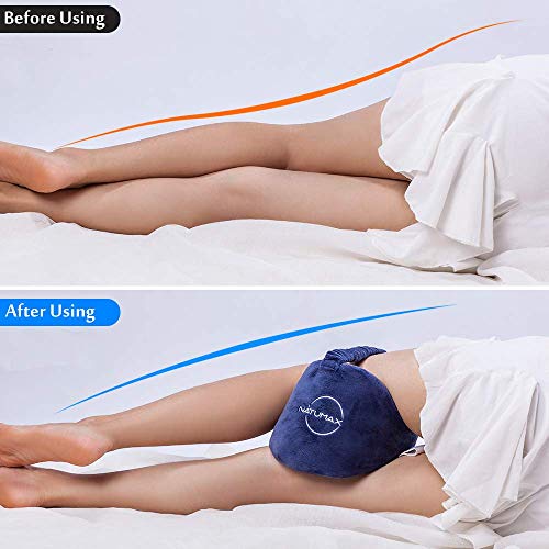 Memory Foam Knee Pillow for Side Sleepers - Pain Relief for Sciatica, Back, and Pregnancy
