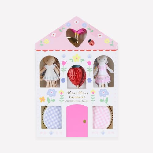 Cat Cupcake Toppers and Liners Kit with Pastel Cases - 24 Pack