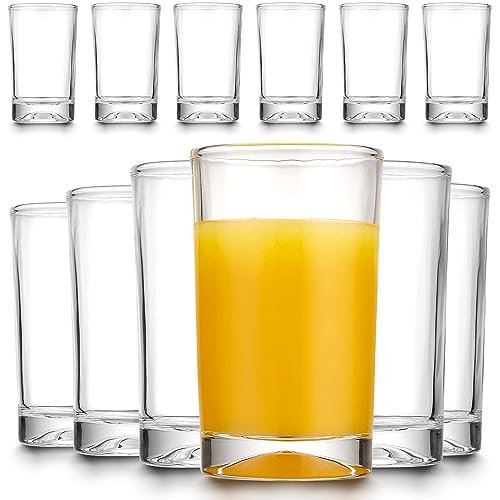 Small Juice Glasses Set - 5.5 Ounce Heavy Base Glass Tumblers (Set of 6)