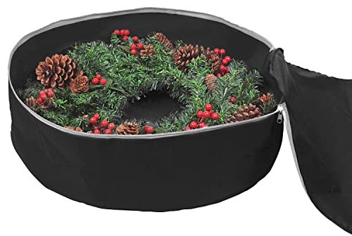 36-Inch Christmas Wreath Storage Bag Durable Oxford Polyester Container