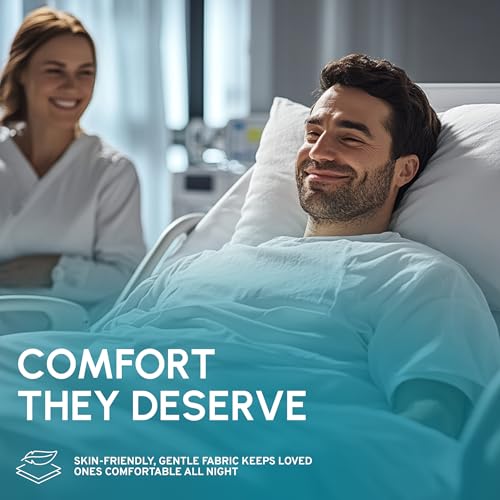 3-Piece Hospital Fitted Bed Sheet Set, 36x80x9 Inch, Soft Cotton Blend