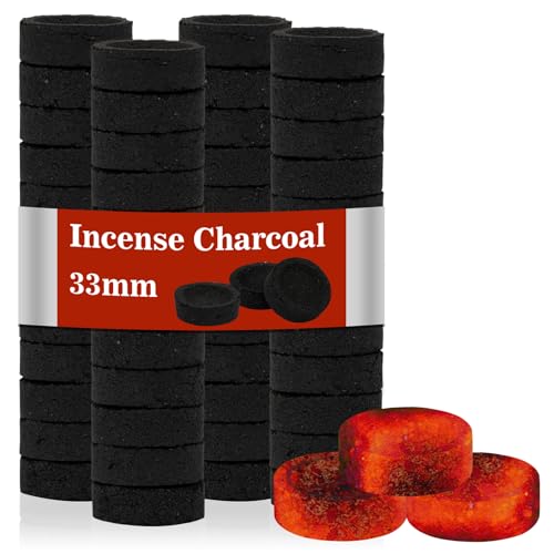 50pcs Quick Light Incense Charcoal Tablets for Resin, Bakhoor and Copal