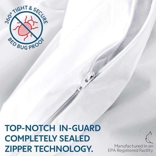 Waterproof Jersey Duvet Cover with Zipper Closure - King Size