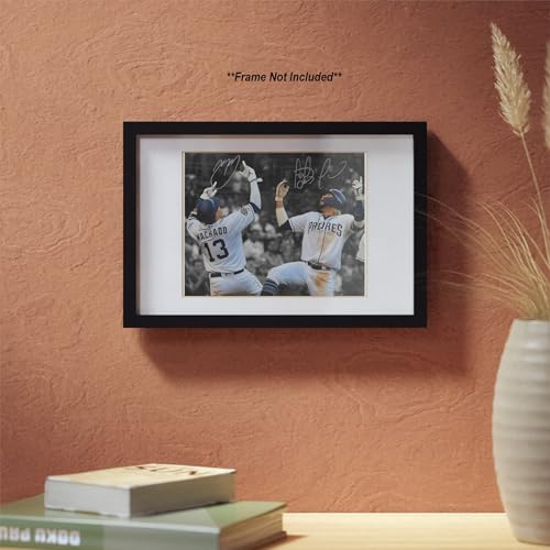 Autographed Sports Wall Art - Manny Machado & Fernando Tatis Jr. Signed Photo - 8x10 Inch Home Decor Print - German Made High-Resolution Reproduction