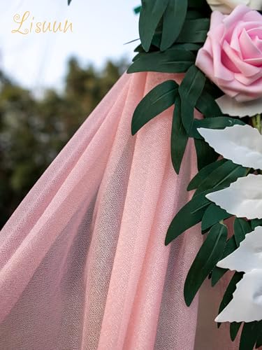 Artificial Wedding Arch Flower Swags with Chiffon Runner, 3-Piece Set