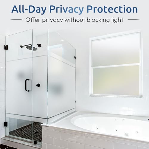 Frosted Window Privacy Film, 17.5" x 78.7", UV Blocking