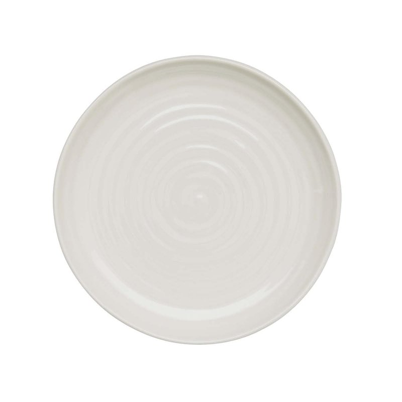 Portmeirion Sophie Conran Coupe Dessert Plates | Set of 4 | Elegant Porcelain Serving Plates | Appetizer or Salad Plates | Microwave, Oven, and Dishwasher Safe | White | 6.5”
