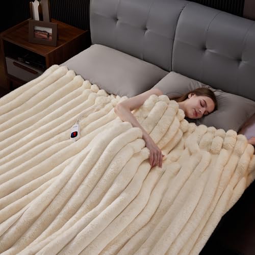 Cozy Electric Heated Throw Blanket, Faux Fur 50x60 inches