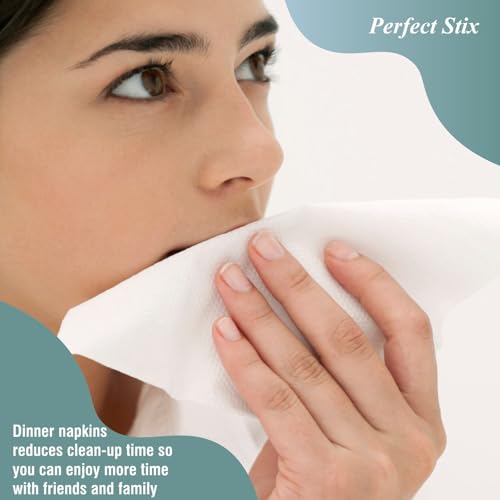 Perfect Stix Bell Marque 2-Ply White Dinner Napkins 1/8 Fold Pack of 300