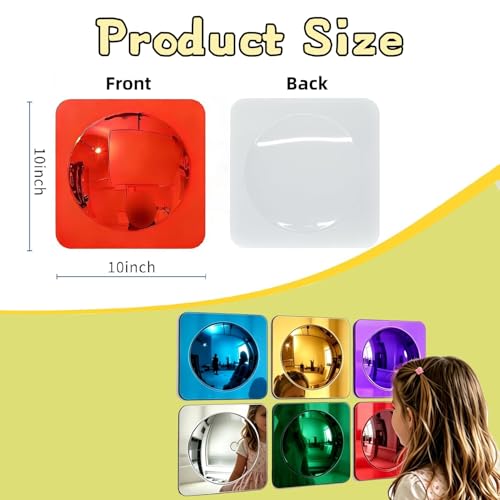 6-Piece Sensory Bubble Wall Mirror Set, Shatterproof Acrylic Wall Decor