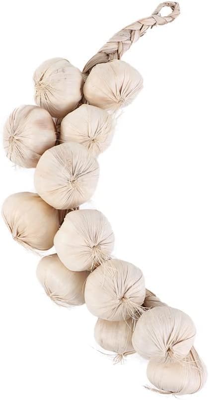 Artificial Garlic String, Lifelike Faux Garlic Decor for Farmhouse Kitchen