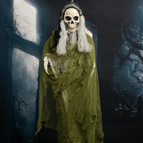 Green Halloween Creepy Cloth Decoration 200x36 Inch - Spooky Gauze Fabric