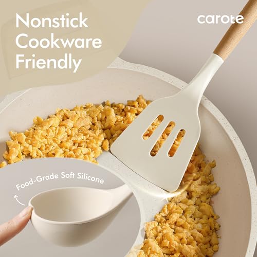 CAROTE 22pcs Silicone Cooking Utensils Set, 446¡ÆF Heat Resistant Kitchen Utensils Gadgets Set, Spatula, Turner, Whisk, Tongs