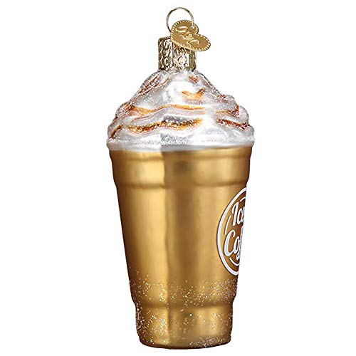 Blended Coffee Glass Christmas Ornament Hand-Painted Holiday Decoration