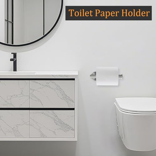 Brushed Nickel Stainless Steel Toilet Paper Holder - Wall Mount
