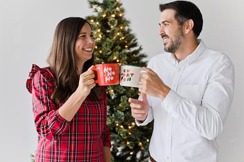 Ho Ho Ho Christmas Camper Mug - 15 oz Red Holiday Coffee Cup (Variation: Ho Ho Ho Mug) by Pearhead