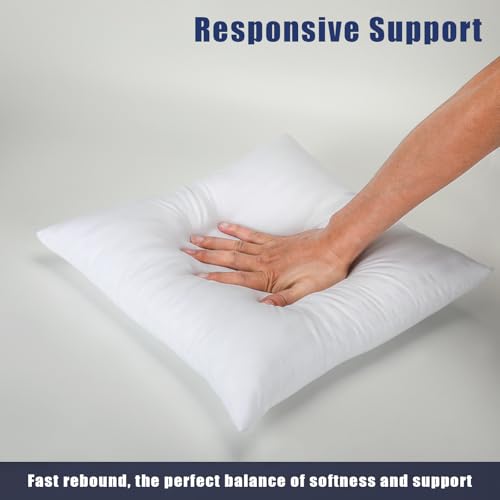 OKBA 16x16 Throw Pillow Inserts - Set of 2 Soft Cotton Cushion Fillers