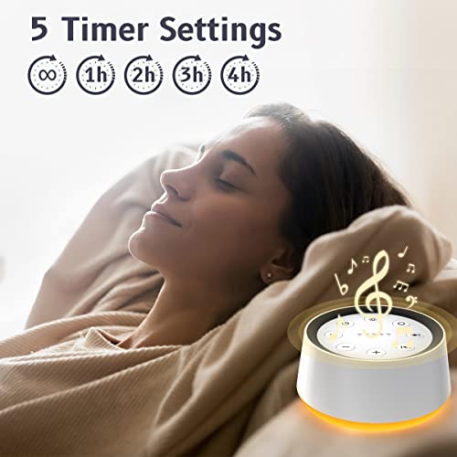 Brown Noise Sound Machine with 30 Soothing Sounds and Night Light