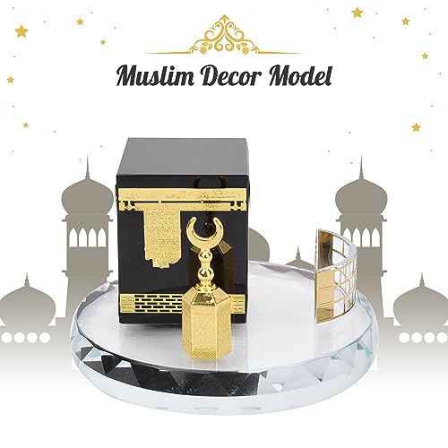 Crystal Kaaba Model Islamic Architecture Figurine for Home and Car Decor