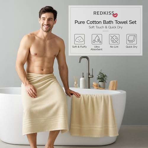 6-Piece Premium Cotton Towel Set - Soft Absorbent Bath and Hand Towels