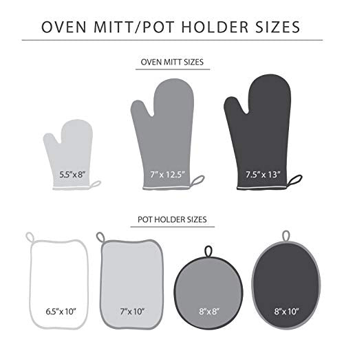 Asteroid Oven Mitt Set, 2-Piece Heat Resistant Cotton with Silicone Grips