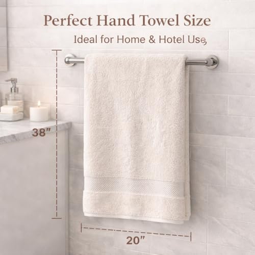6 Pack Cotton Hair Towels - 20"x38" Quick-Dry Absorbent Towels for Hair